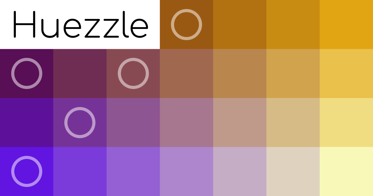 Huezzle - Your daily puzzle